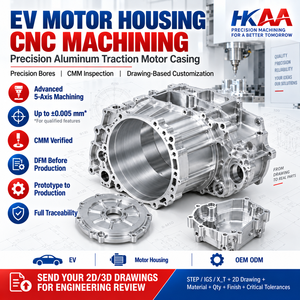 ISO Certified CNC Machined EV Motor Housing Aluminum